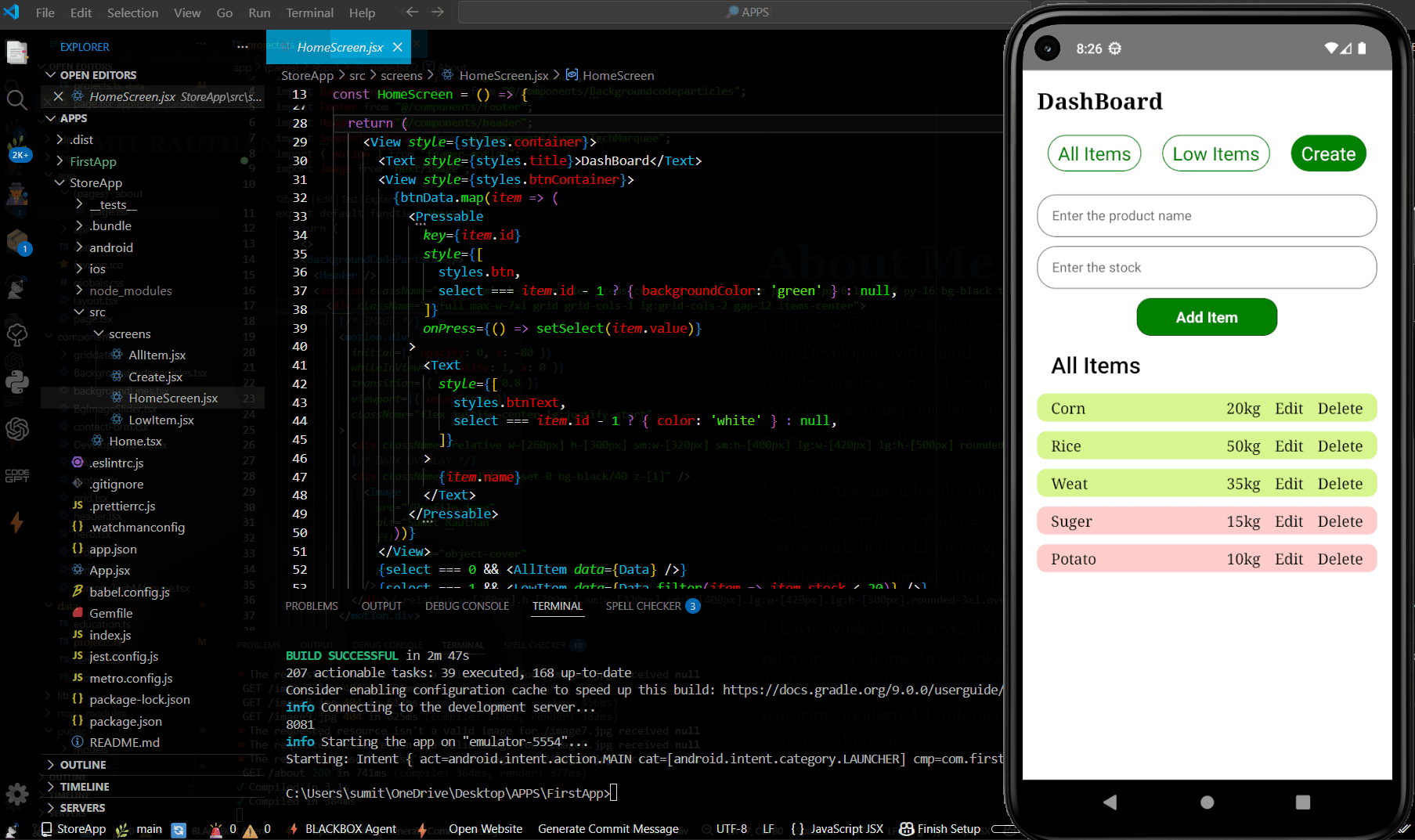 StoreApp (Mobile Application)